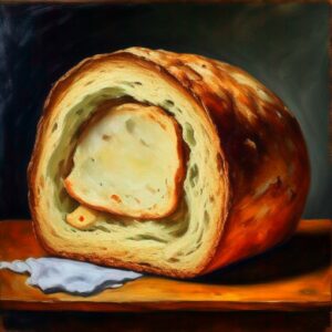 a very old looking painting of a Health-bread
