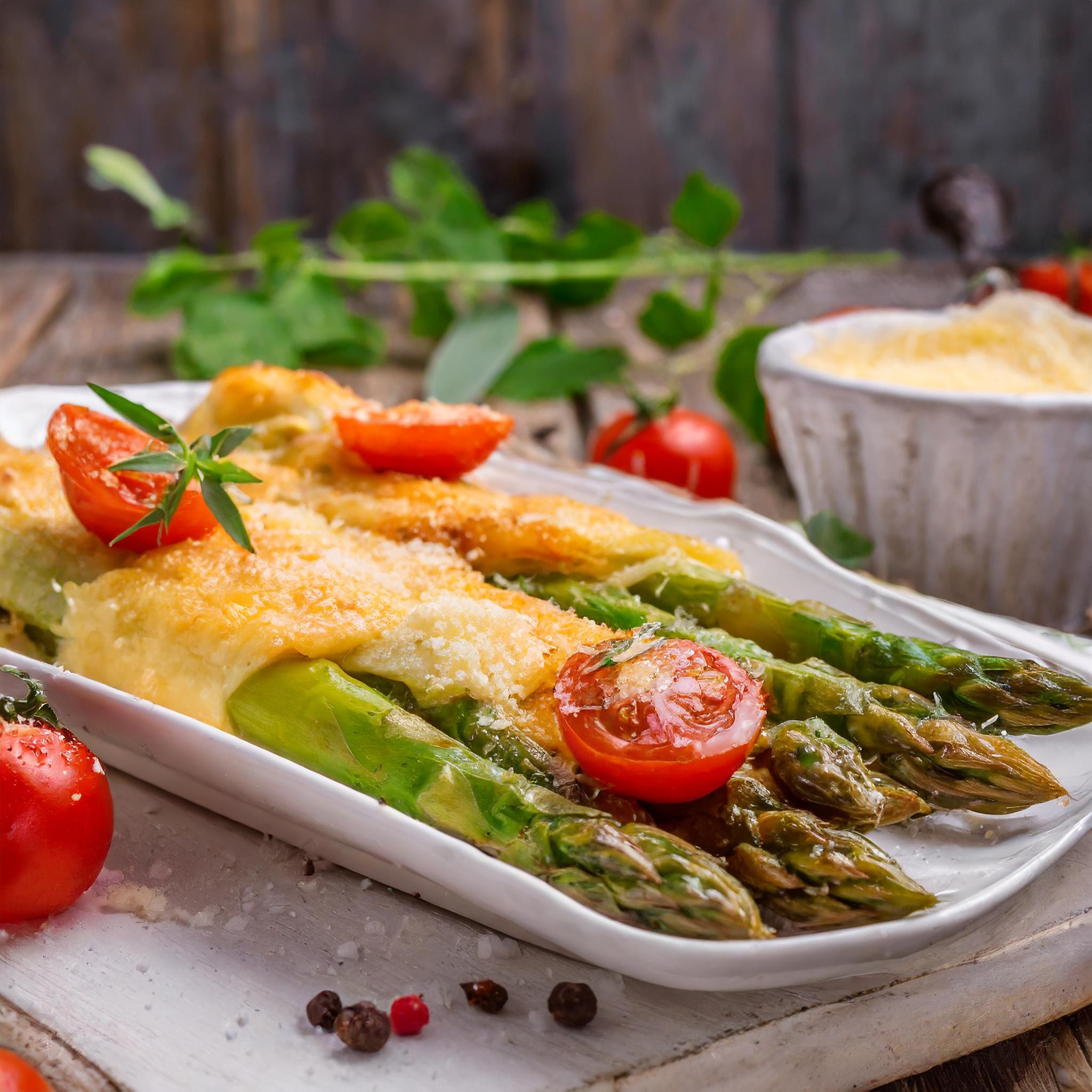 Eingebackener Spargel